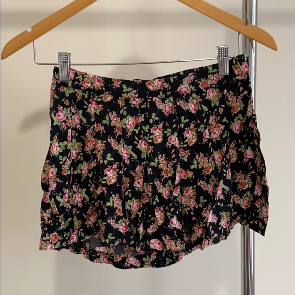 Floral High Waist Shorts